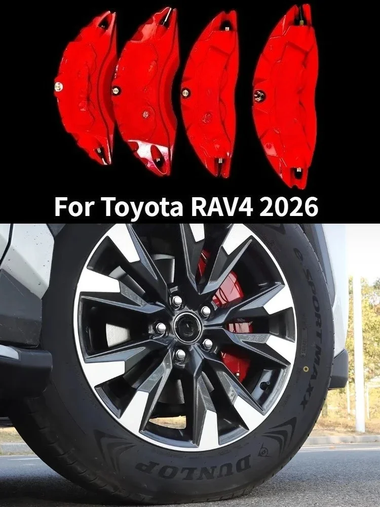 Aluminum Alloy Car Brake Caliper Cover For Toyota RAV4 2026 Innova Zenix ZXO Front Rear Wheel Hub Caliper Shell Protector Mod