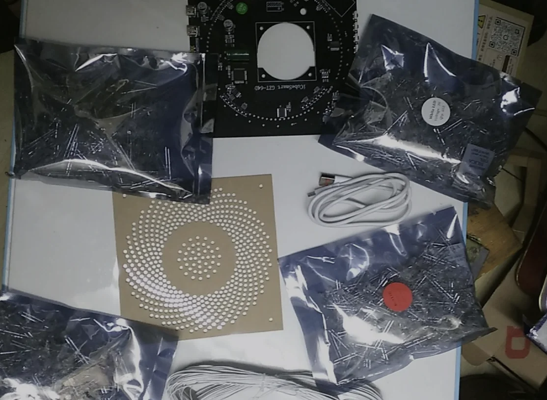 64-Floor Canton Tower DIY Kit LED Small Waist Light Cube Electronic Production Parts STM32 Single Chip Microcomputer