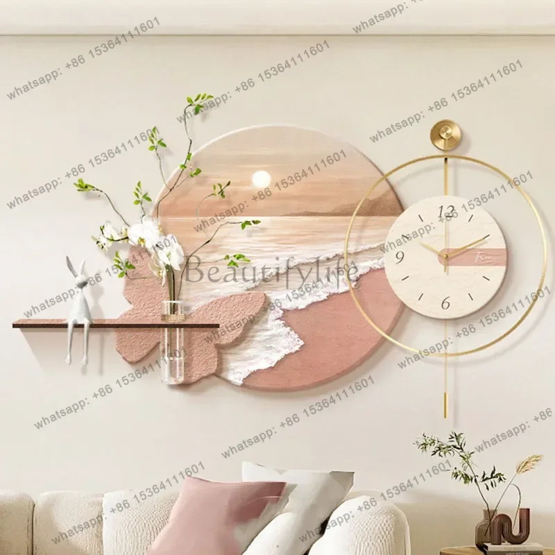 Aesthetic Art Mural Wall Clocks Living Room Interior Luxury Fashion Creative Wall Watch Xenomorph Simple Reloj Pared Home Decor