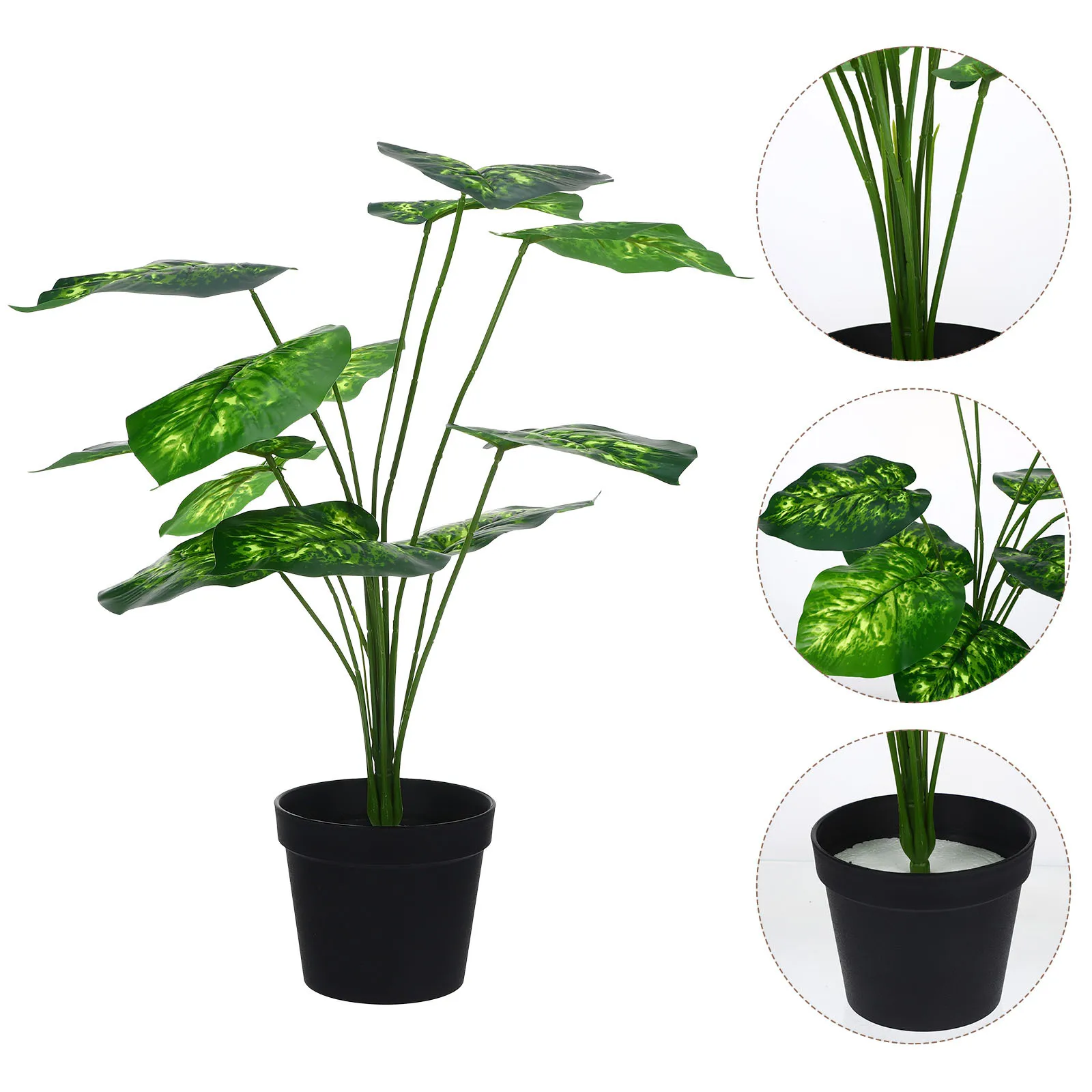 

Simulation Greenery Potted Artificial Scindapsus Faux Plant for Home Office Gaming Room Desktop Decor Fake Green Plant