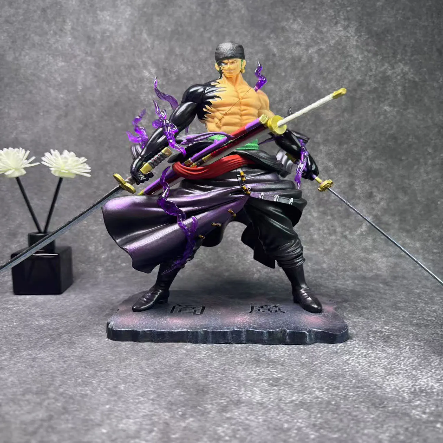 

Anime One Piece Fugure Double-blade flow Enma Zoro Battle Model Action Statue PVC Figure Doll Collectible Children Toy Gift
