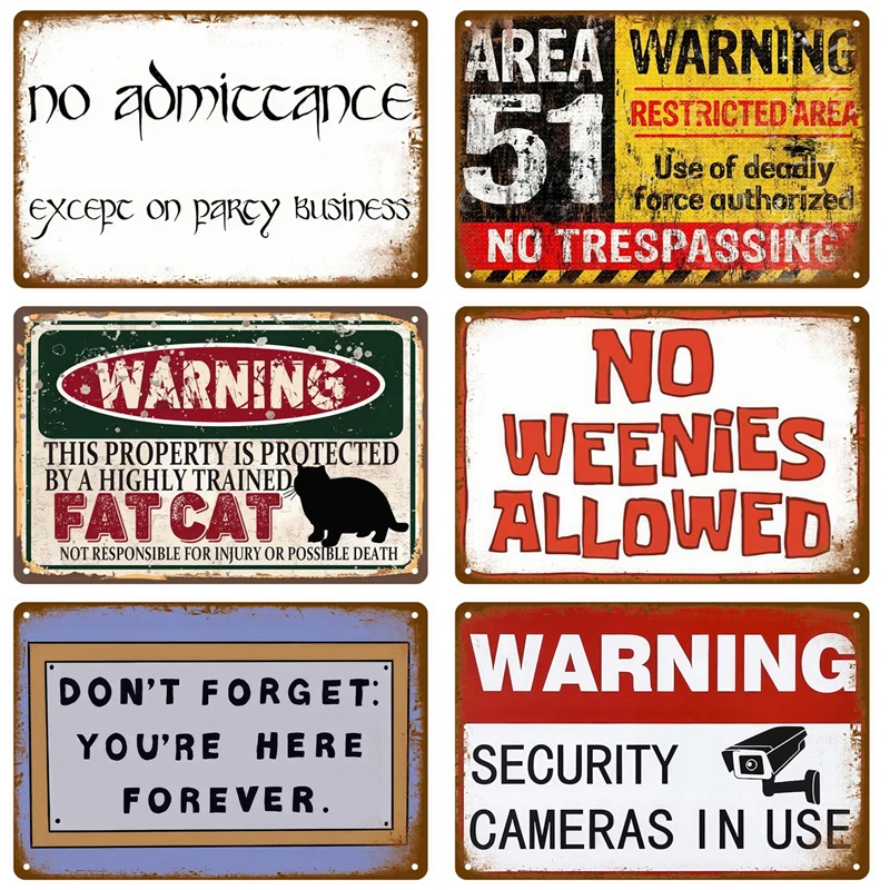 

Bedroom Metal Signs Retro Metal Plate Posters Wall Art Mural Vintage Room Decoration Home Decor Items Tin Signs Aesthetic Men