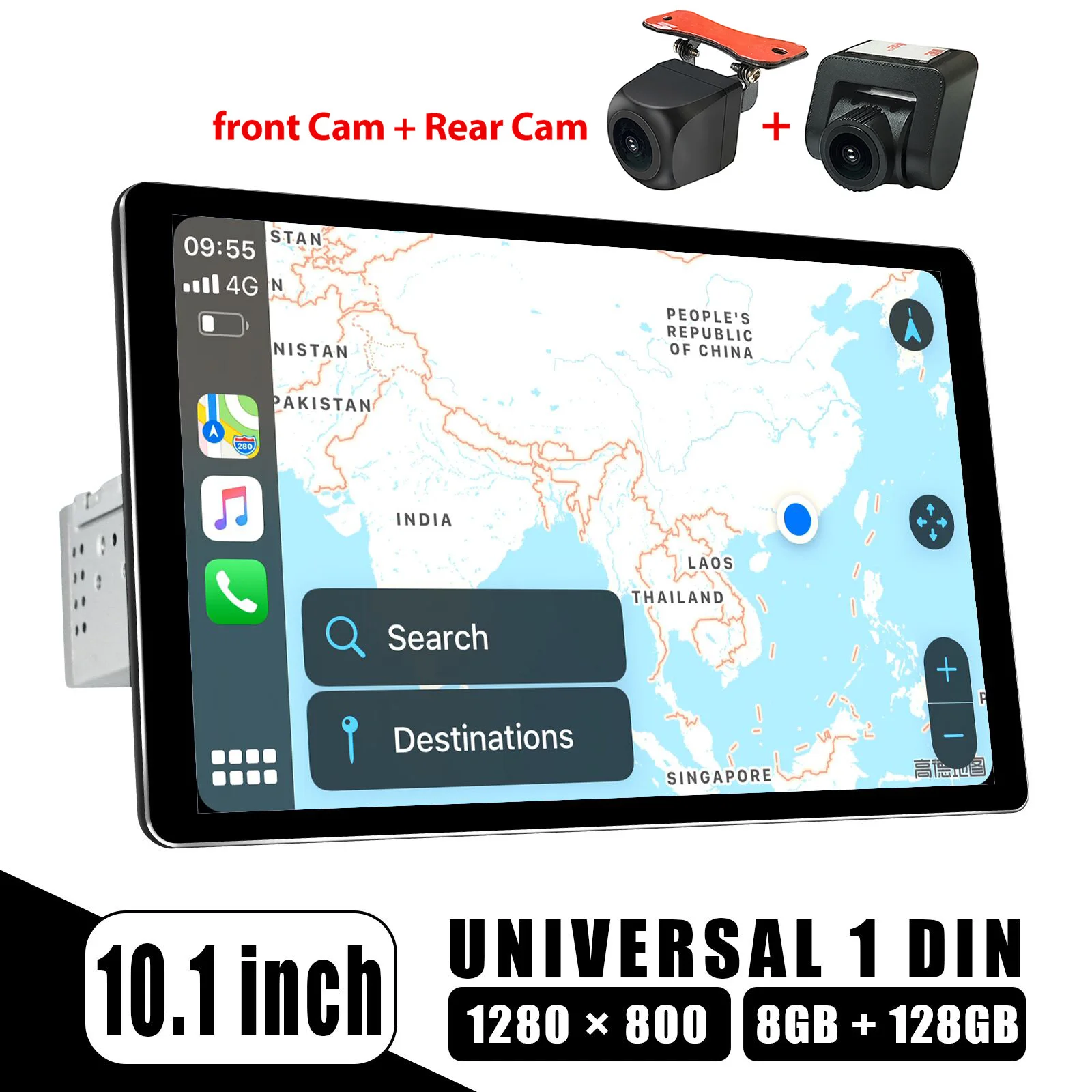 JOYFORWA Upgrade 10.1 inch 1280*800 Autoradio Car Radio Stereo Head Unit Multimedia Player With Carplay Android Auto HDMI