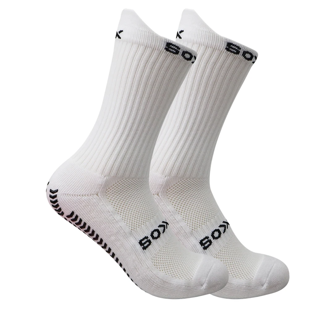 1 pair of professional football socks Breathable and absorbent basketball socks outdoor running non-slip socks