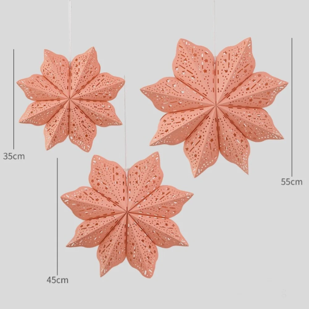 

Paper Snowflake Hanging Ornaments Set 3 Pieces for Windows Walls and Tree Decoration Colorful Lightweight Material