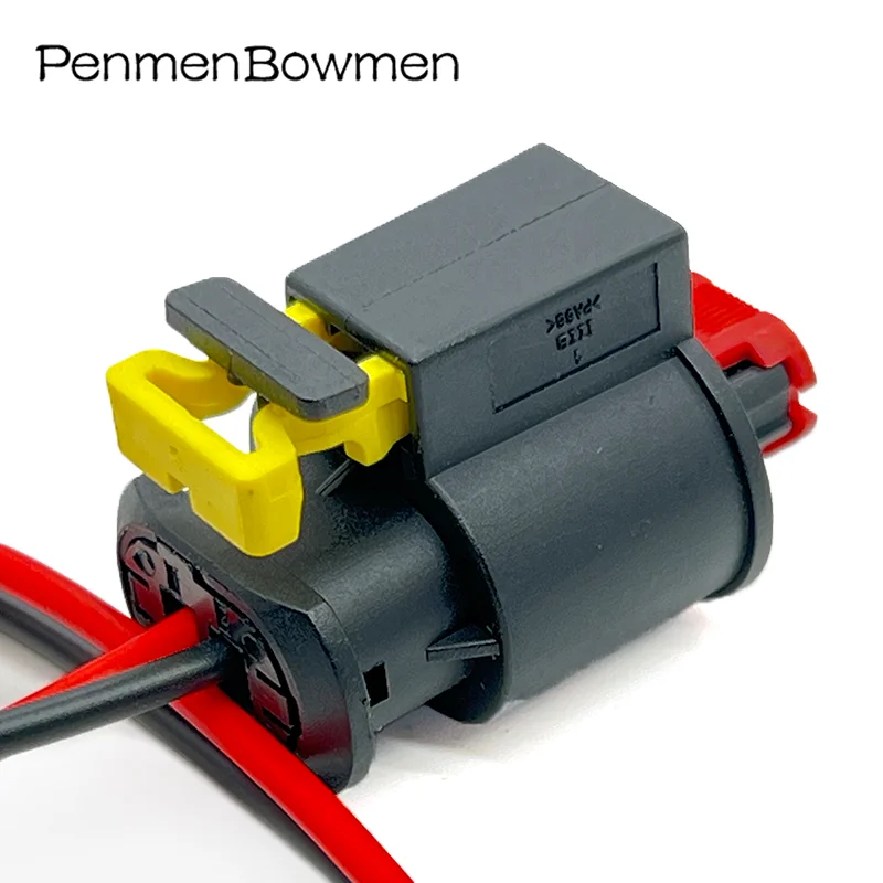 1 Set 2 Pin Car Electromagnetic Valve Electrical Cable Connectors Female Wire Harness Plug for 284556-1