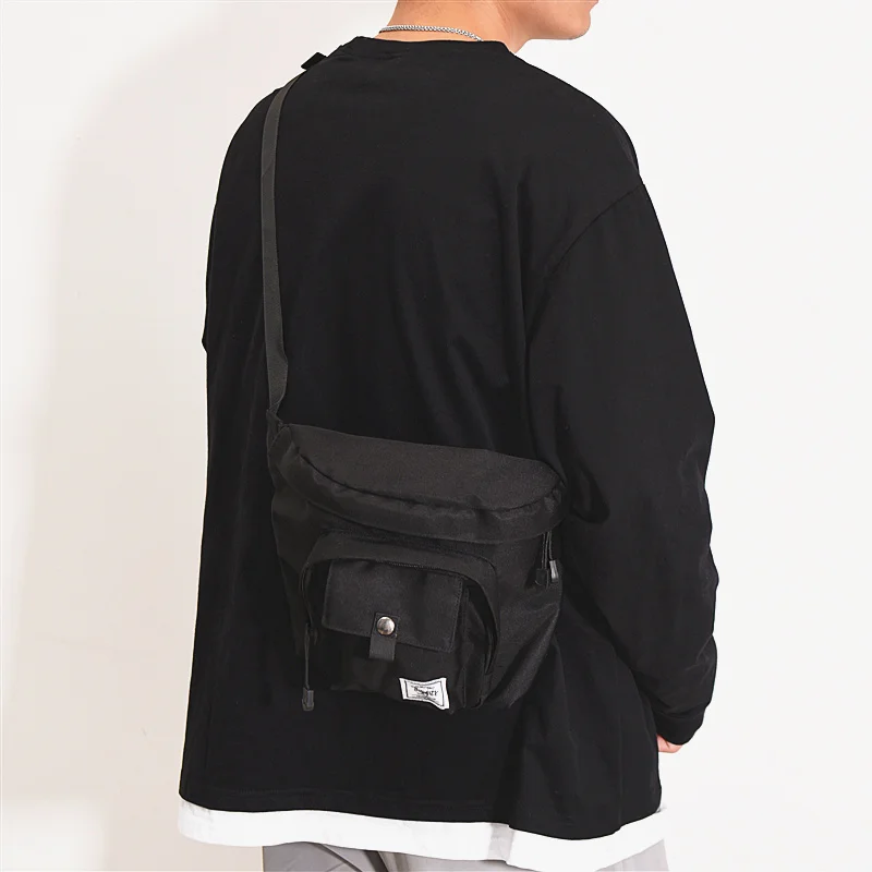 Bag Men Chest Fashion Oxford Solid Color Shoulder For Male Korean Style Simple All-Match Crossbody