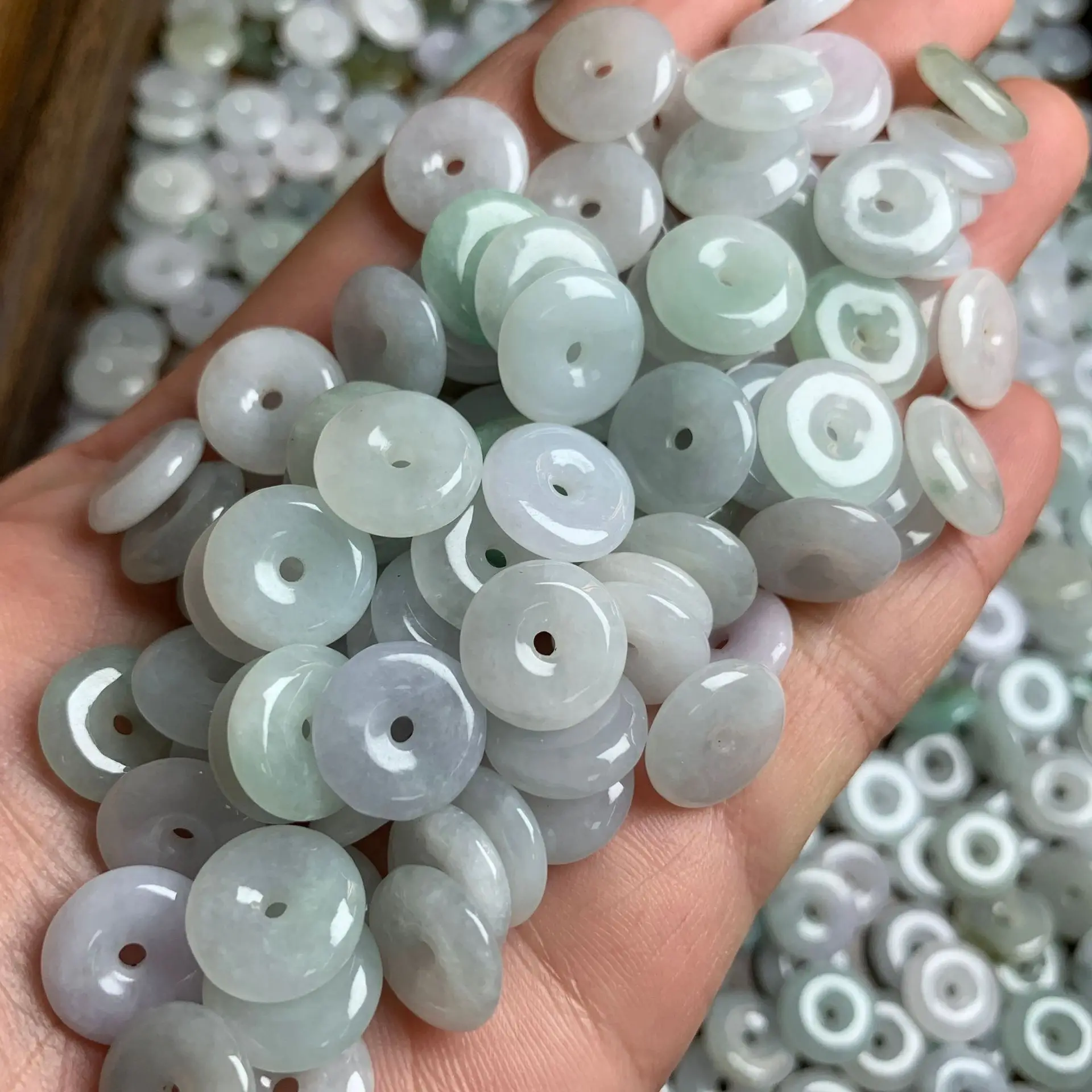 Myanmar Jade A Jade Accessories Carving Jewelry Pendant 13mm Jade Buckle