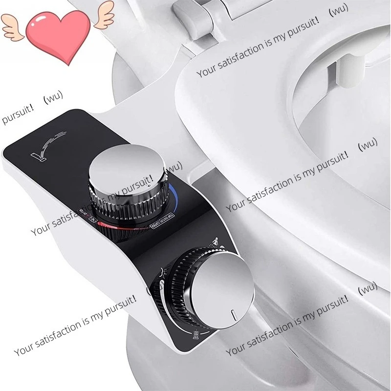 ZOCI-Toilet seat fixture, non-electric self-cleaning double nozzle, washing hot and cold mixer