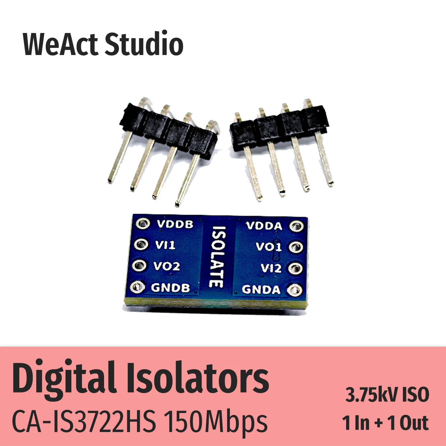 WeAct Digital Isolators High‐Speed Dual‐Channel Module