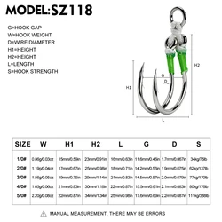 Anzuelos Jig PROBEROS dobles con púas para jigging en mar