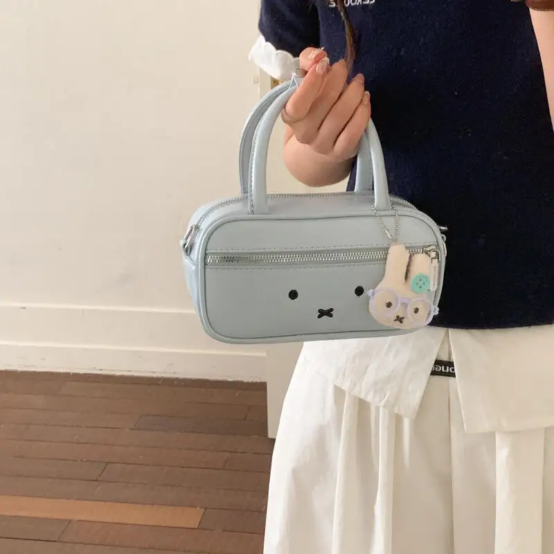 Miffy Handbag Ins Korean Fashion Versatile Single Shoulder Crossbody Bag Kawaii Anime Versatile Western-Style Crossbody Bag
