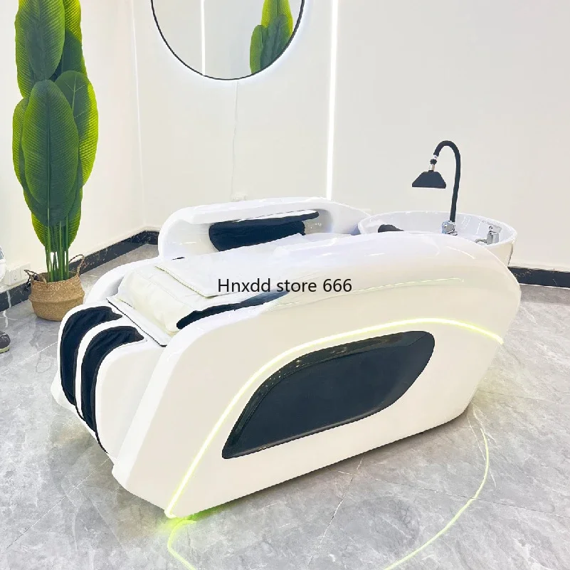 Full-Automatic Intelligent Electric Massage Shampoo Bed Ceramic Basin Washing and Flushing Massage