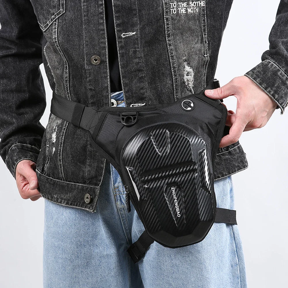 

Cycling Drop Leg Bag Zipper Closure Outdoor Waist Pack Adjustable Multi-Function Fanny Pack for Motorcycle Riding Travel