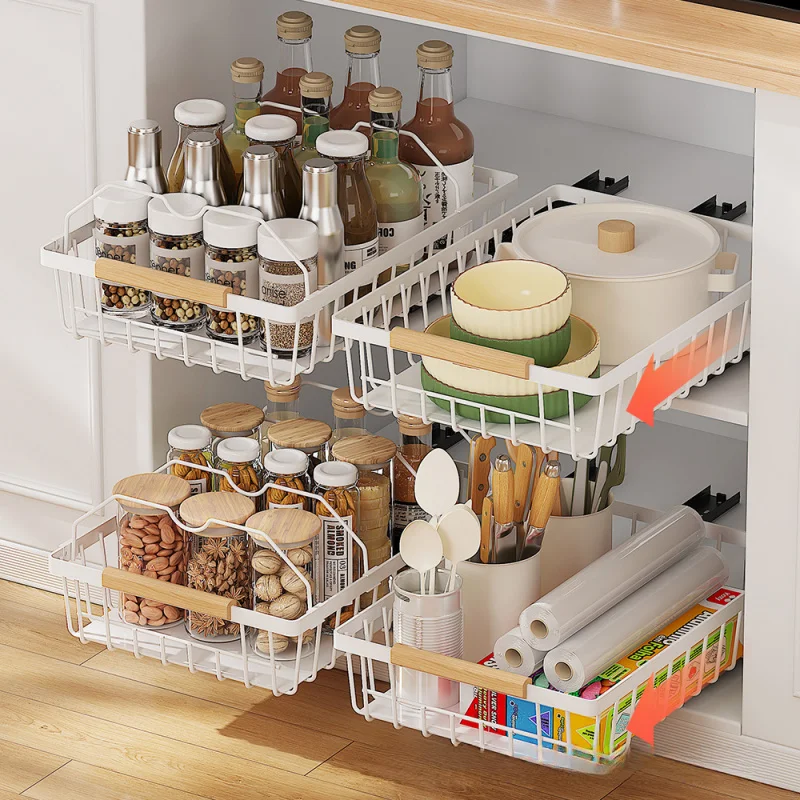 

Multi-laye Rack Drawer Rack for Kitchen Cabinet Sundries Storage Rack Sink Layered Sundries Storage organizadores de cocina