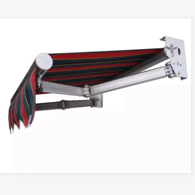 Manual Retractable Awning Aluminium PVC Coated Outdoor Patio Sun Shade Canopy with Carry Bag
