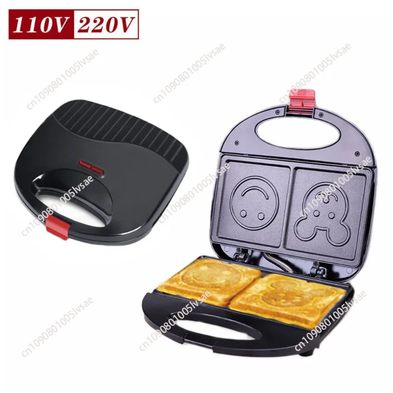

110V US standard sandwich waffle face cartoon pattern bread toaster breakfast machine cookie machine