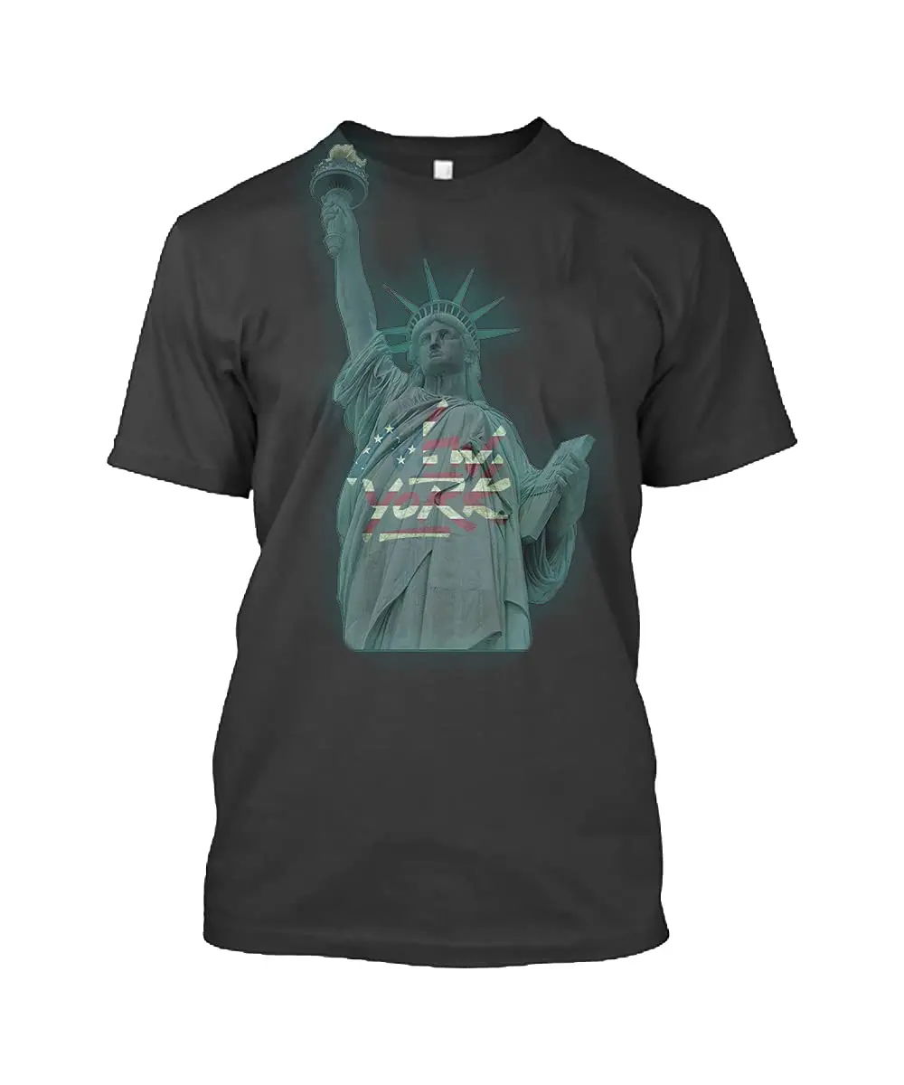 LIKA Vintage New York and American Liberties T Shirt Inspire Unisex Cotton for Men Women   Black…Graphic Y2K High quality