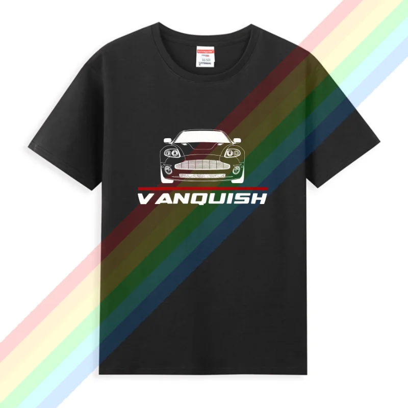 

2024 Men T Shirt Casual Premium T-shirt for Aston Vanquish Car Enthusiast Graphic Summer Short Sleeve 100% Cotton Cool Tee S-3XL