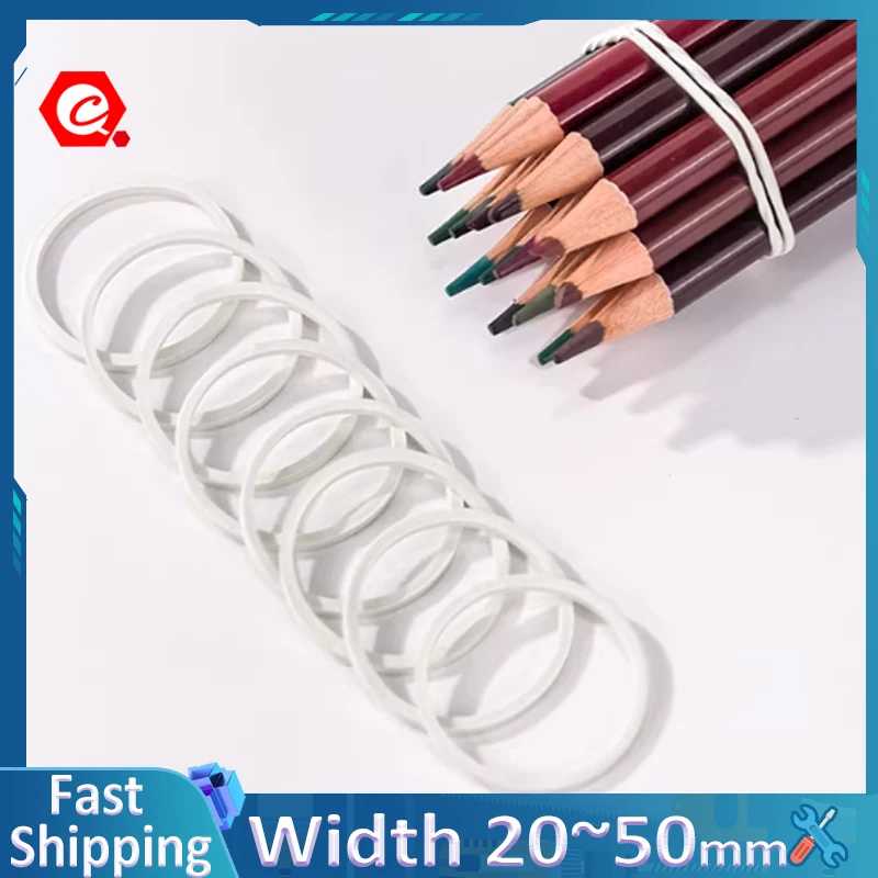 20~50MM Rubber Bands White heat-resistant cowhide rubber ring industrial office high elasticity binding rubber band