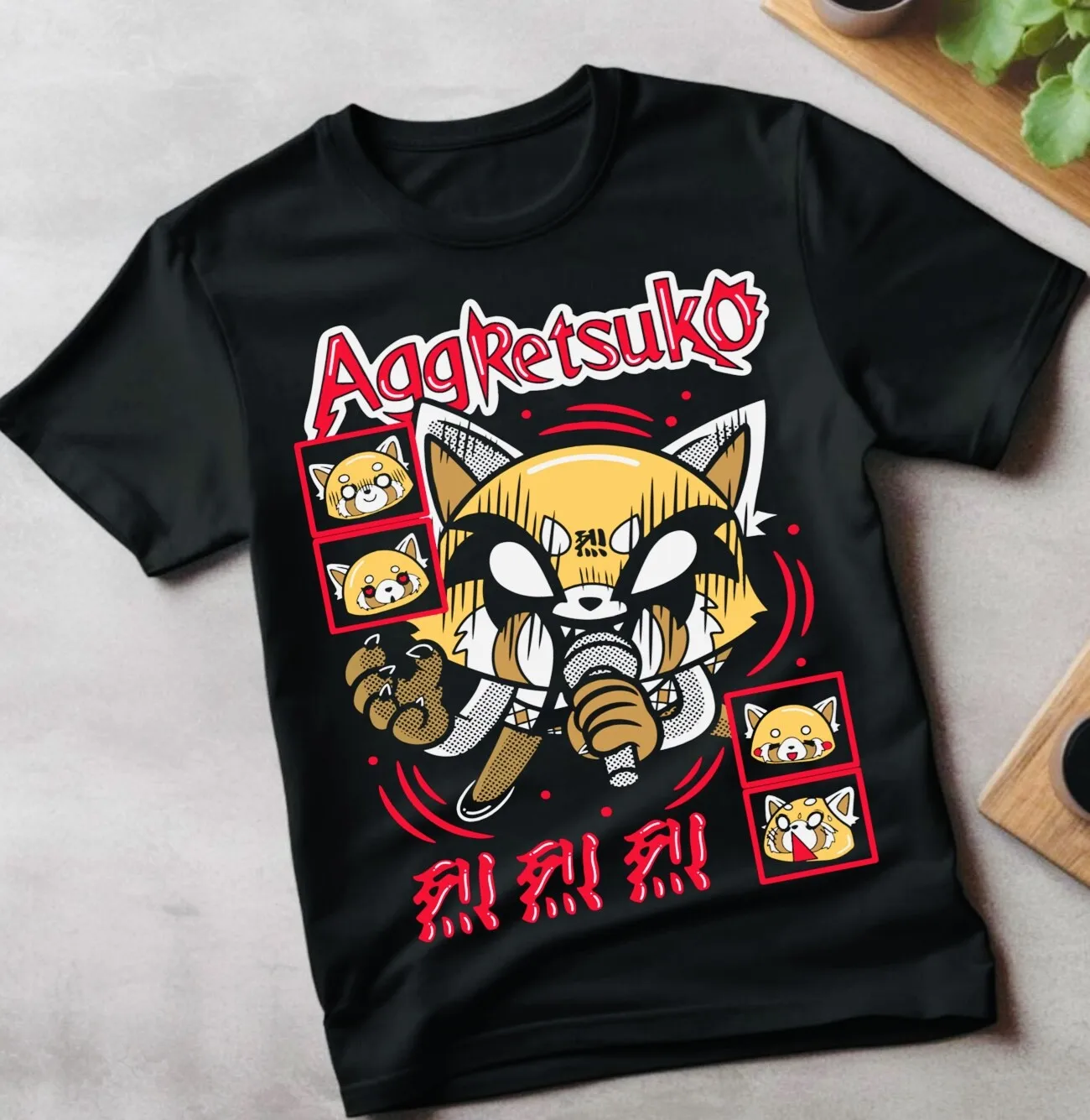 Aggretsuko T-Shirt Aggressive Retsuko Kawaii Waifu Girl Anime Shirt Tee All Size