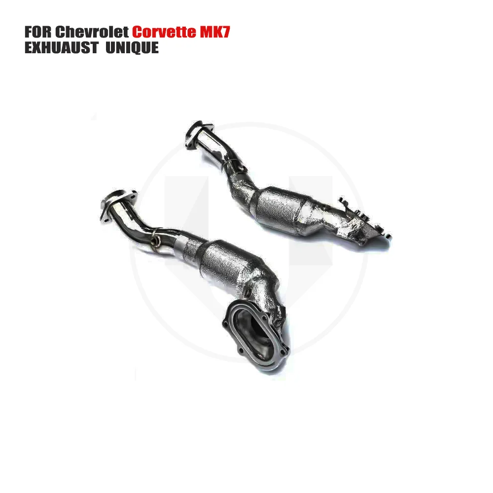 

UNIQUE Exhaust Manifold Downpipe for Chevrolet Corvette MK7 Car Accessories With Catalytic converter Header Without cat pipe