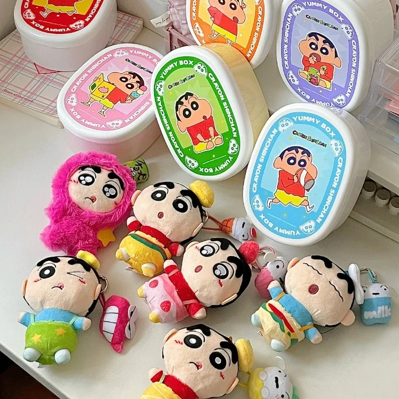 Crayon Shin-Chan Yummybox Plush Lunch Box Series, Toy Doll, Pendant Collection, Decoração bonito, Aniversário Presente, Série