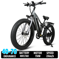 Cmacewheel TP26 Electric Bike 48V Electric Bicycle Adult Mountain Ebike City Cycling with Removable 17Ah Battery High Power