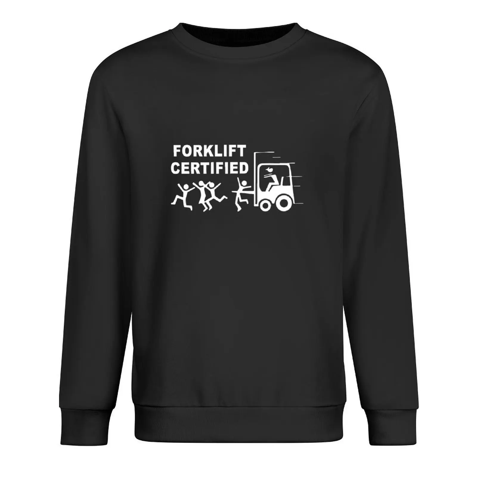 

Funny Forklift Operator Forklift Certified Retro Pullover men's sweat-shirt set autumn sweatshirts men