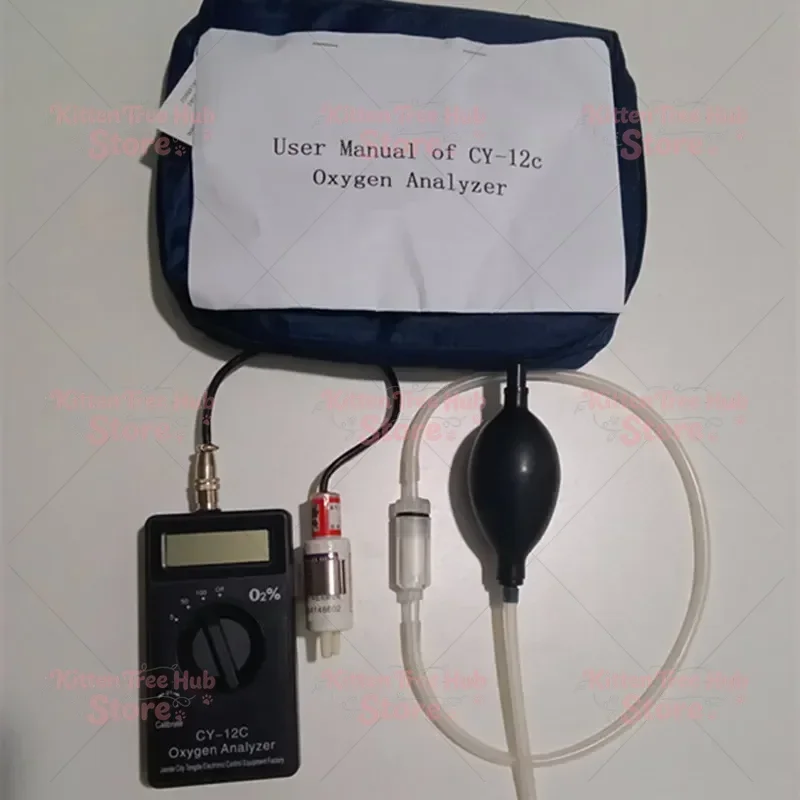 Oxygen Meter Oxygen Concentration Tester Oxygen Detector O2 Tester Meter CY-12C Digital Analyzer Monitor 0-5%0-25% 0-100%