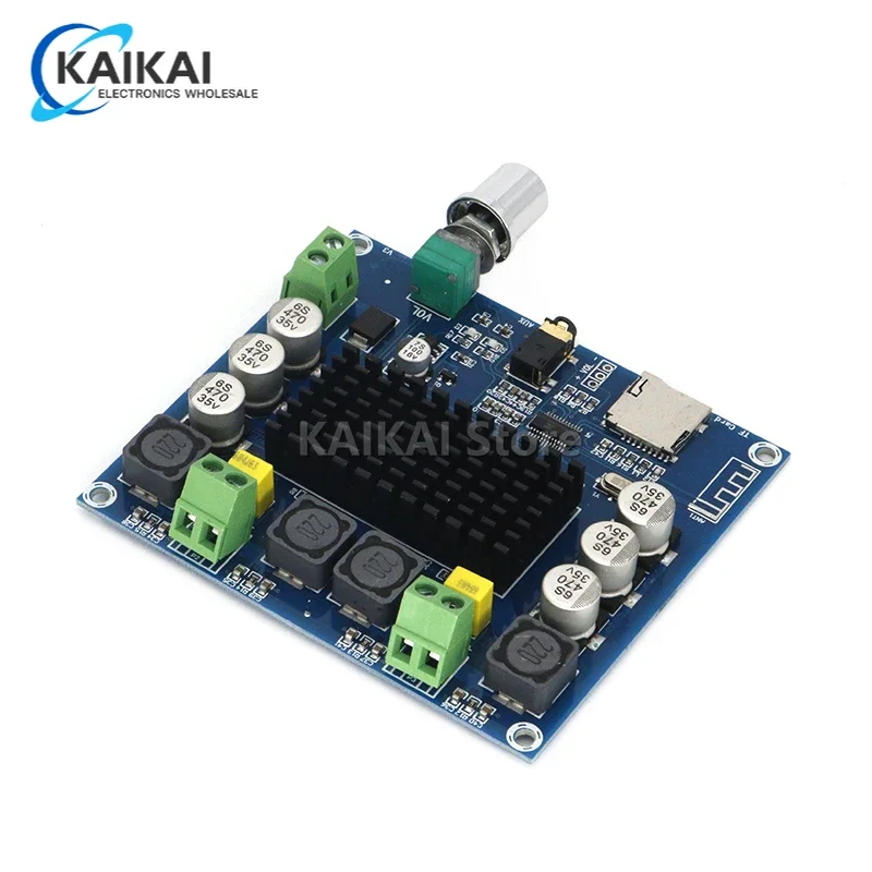 XH-A105 Bluetooth 5.0 TDA7498 digital amplifier board 2x100W speaker Stereo Audio AMP Module Support TF Card AUX