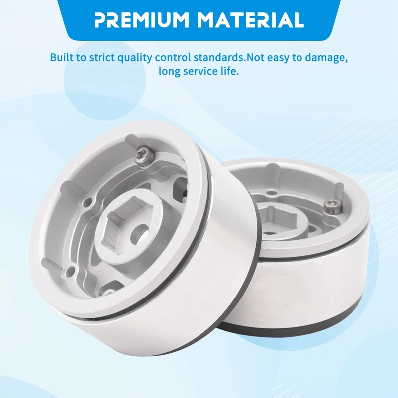 

4PCS 1.55 Metal Beadlock Wheel Rims Hub For 1/10 RC Crawler Car RC4WD D90 TF2 MST Jimny Tamiya CC01 LC70 Axial 90069