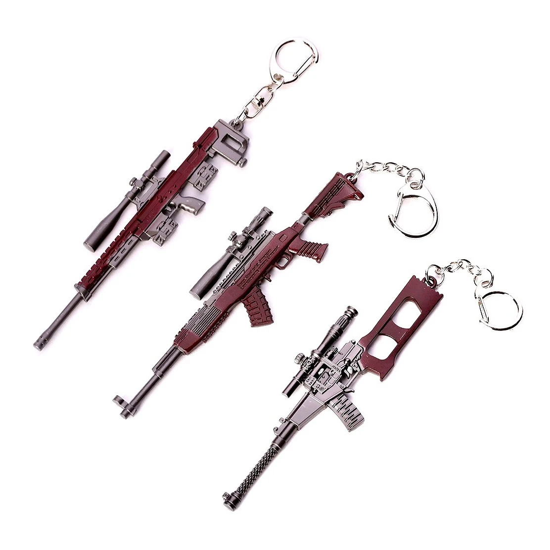 Hot Game PUBG Keychain Pandent PlayerUnknown's Battlegrounds Sniper Gun Keyring Backpack Car Decor Key Holder Army Jewelry Fans