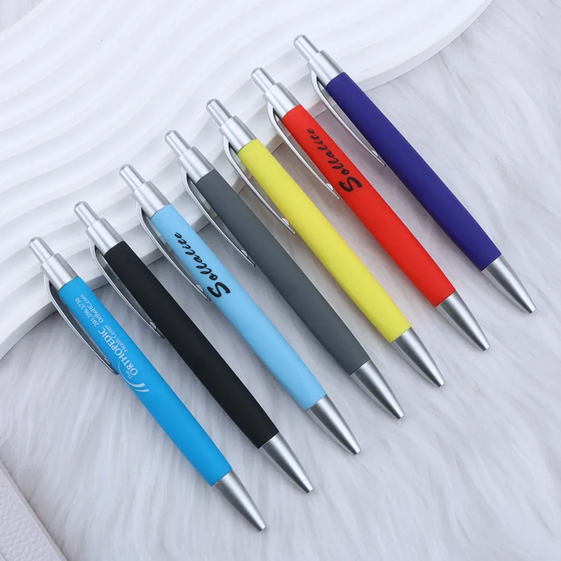 

100 Pieces/lot Free Custom LOGO Business Gift Pens Ballpoint Pen Press Advertising Promotion Pen Personalized Printing