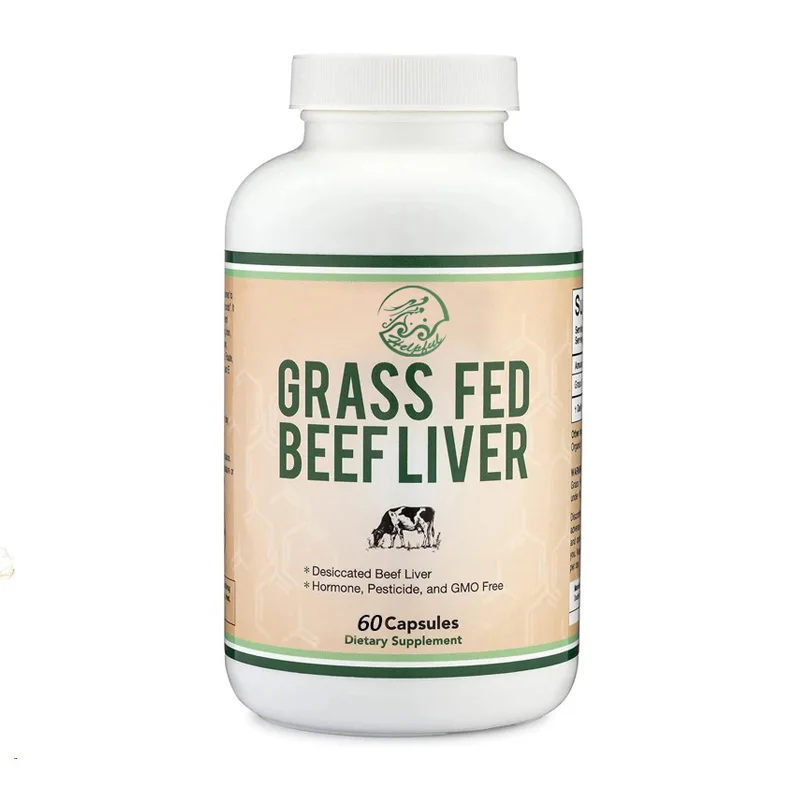 Beef Liver Capsules contain 1000 milligrams of grass fed beef liver supplements, used for digestive, immune, and energy health