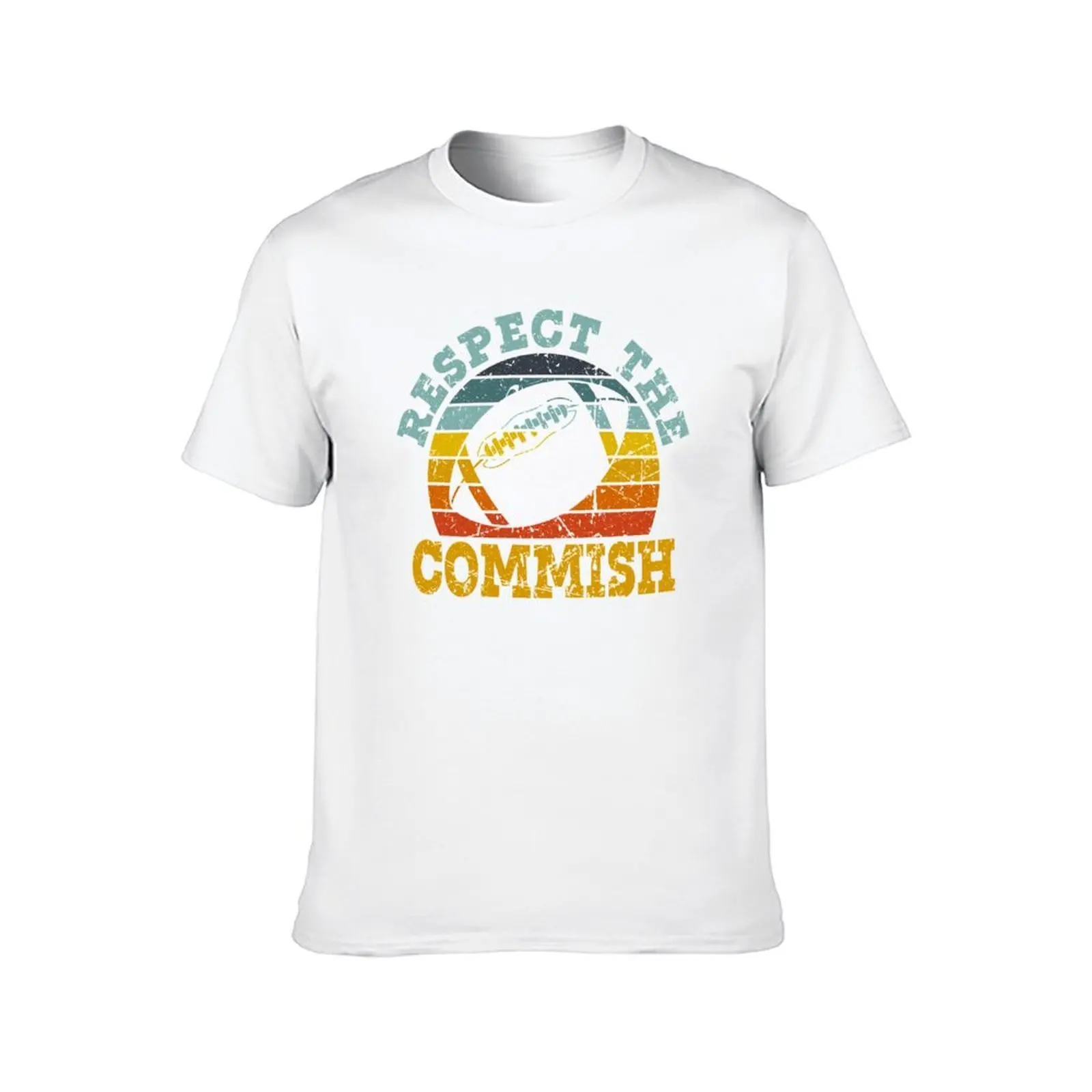 ريترو خمر احترام كوميش الخيال كرة القدم الدوري المفوض تي شيرت تي شيرت رجل مصمم تي شيرت مصمم تي شيرت