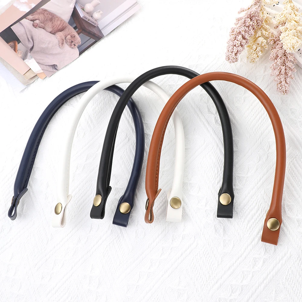 1PCS Bag Handles Replacement for Handbags Women Shoulder Bag Strap PU Leather Bags Belt Solid Color Clasp Accessories Handle