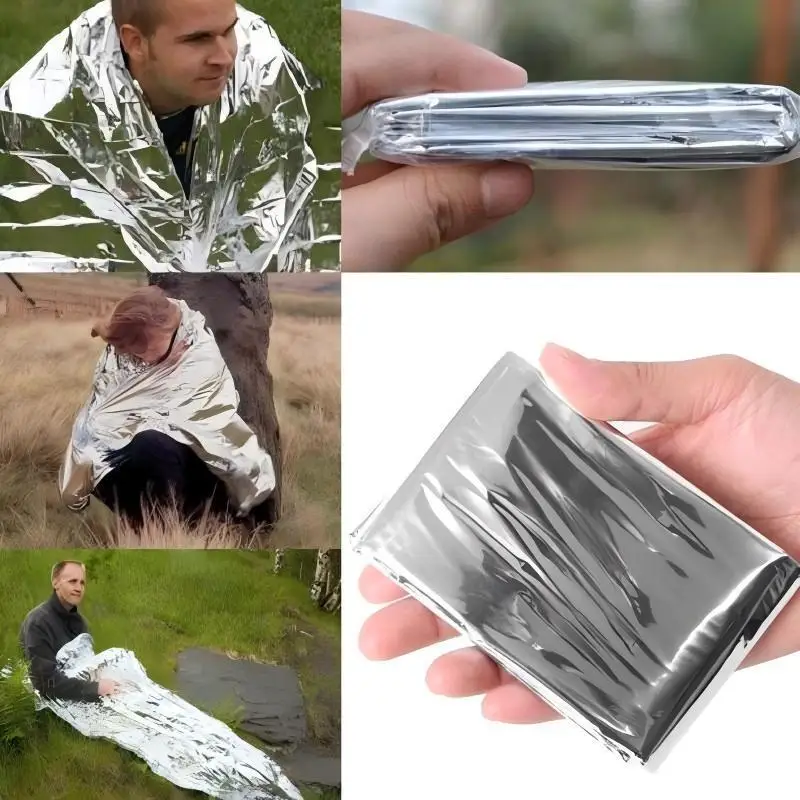 Outdoor Camping Emergency Sleeping Bag Survival Blanket Lightweight Portable Thermal Insulation Waterproof Windproof Emergency