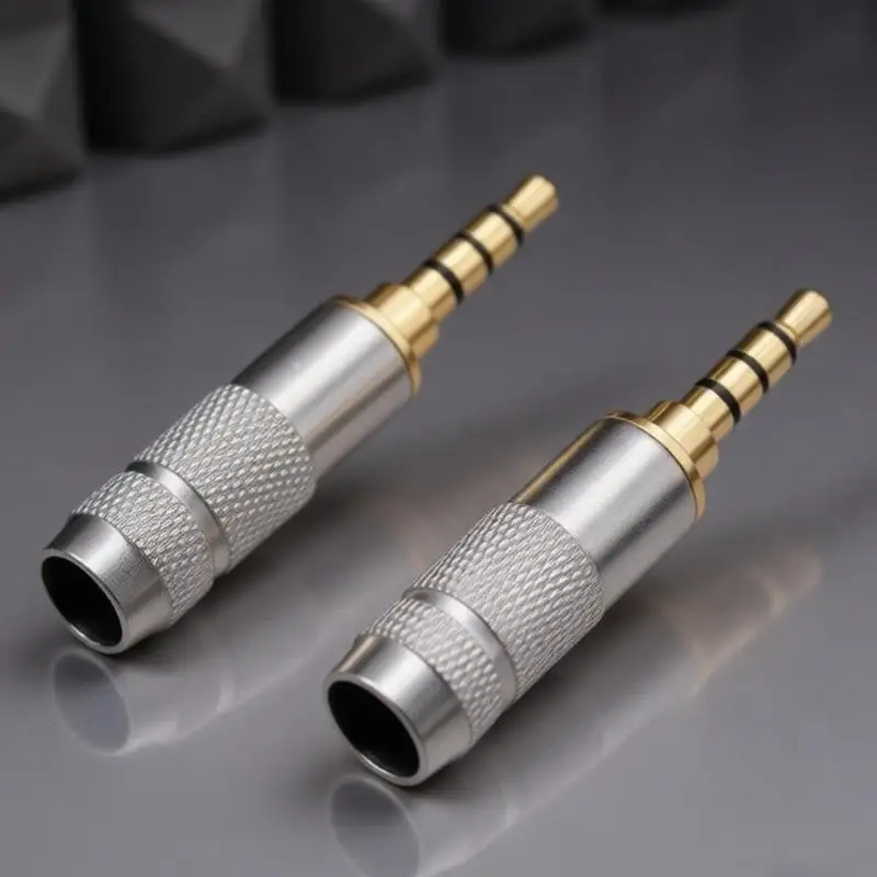Q6PA 2Pcs Heavy Duty Gold Plated Sound Connector Replacement For Stage Application Ergonomic Sound Transmission Accessories