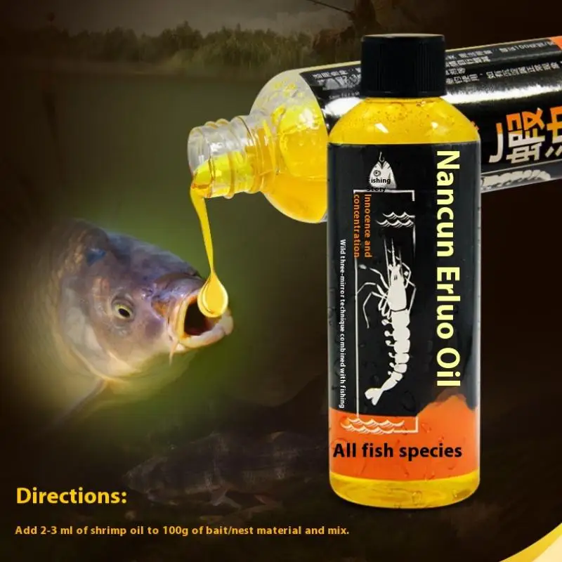 Atrayente de carpa plateada, 1/2 Uds., Krill antártico, aceite de camarón, aromatizante, pozo de pesca, nutrición de alta proteínas, atrayente de vino para pesca