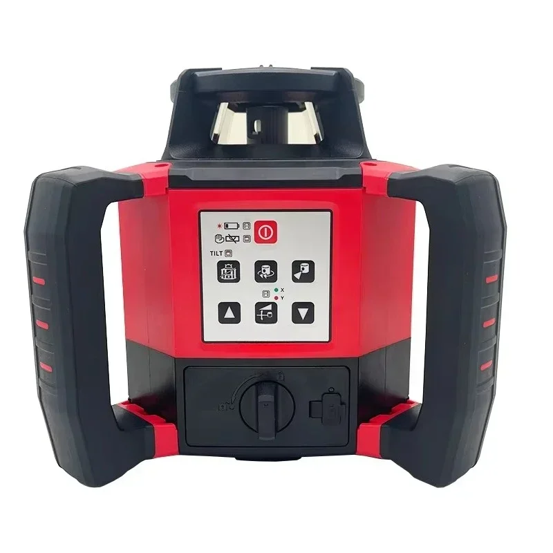 Double slope self-leveling rotating laser level, adjustable speed, red beam of light