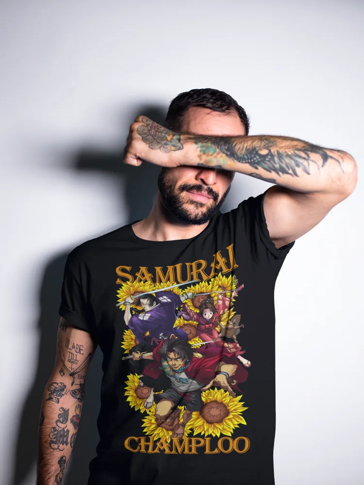 Samurai Champloo T-Shirt Manga Anime Walk Mugen Jin Fuu Kasumi Shirt All Size
