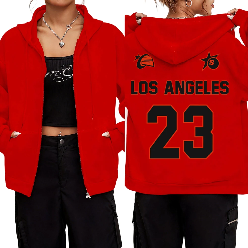 الولايات المتحدة 23 يطبع المرأة سستة ملابس خارجية الشتاء الحرارية طويلة الأكمام معاطف الصوف جيب هوديس الملابس الدافئة مقنعين #1