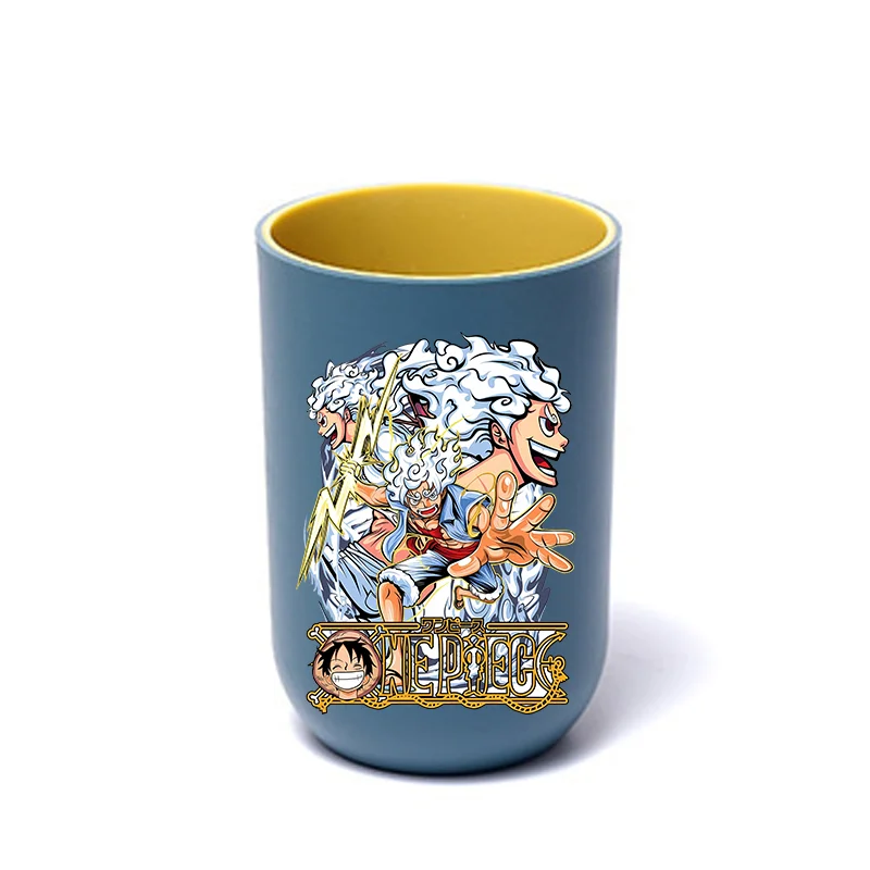 One Pieces Luffy Kids Toothbrush Mugs Cute Girls Boys Mouth Washing Cups Tooth Brush Cups Drinkware Bathroom Toothbrush Holder view 4
