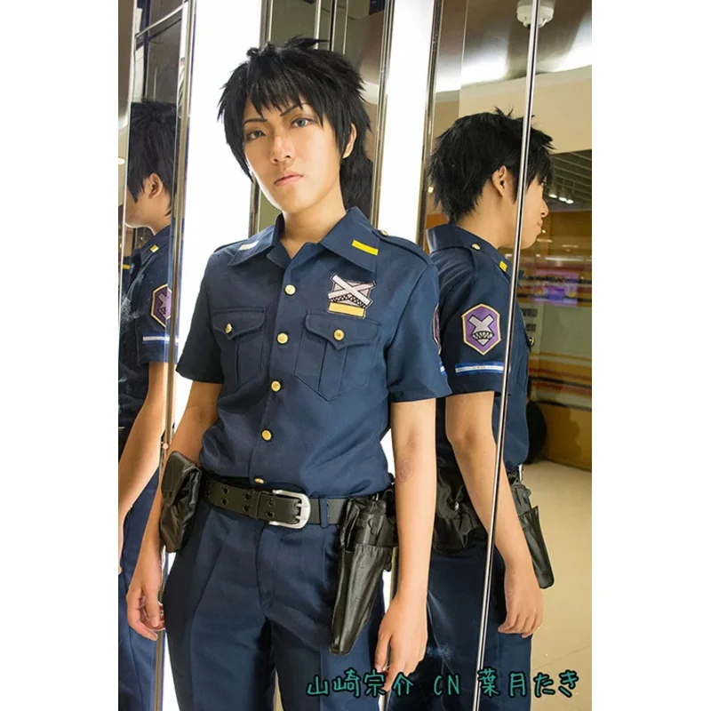 Free! Iwatobi Swim Club Rin Matsuoka Yamazaki Sosuke Cosplay Costume Police Uniform with hat 11 EA9575