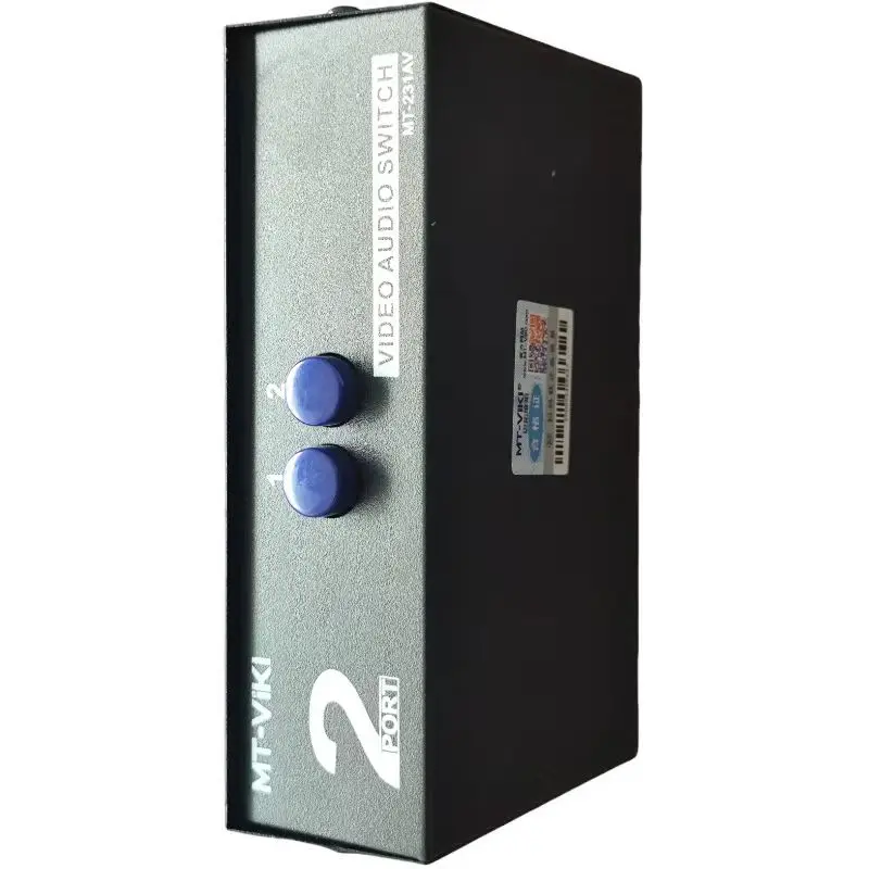 Ports AV RCA Audio Video Switch 2x1  AV Signal RCA Composite Switcher Selector Box for STB TV DVD Player HDTV