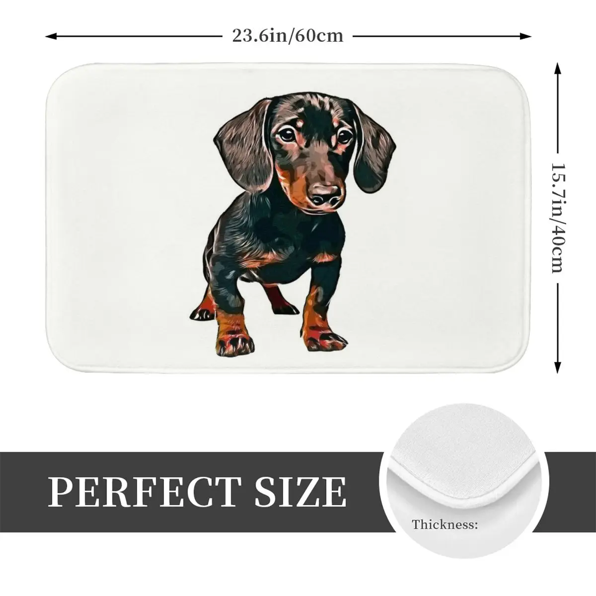 Dachshund Dog Pupy Pet Doormat Non-slip Super Absorbent Bath Mats Home Entrance Rugs Kitchen Living Room Carpet Outdoor Footpad