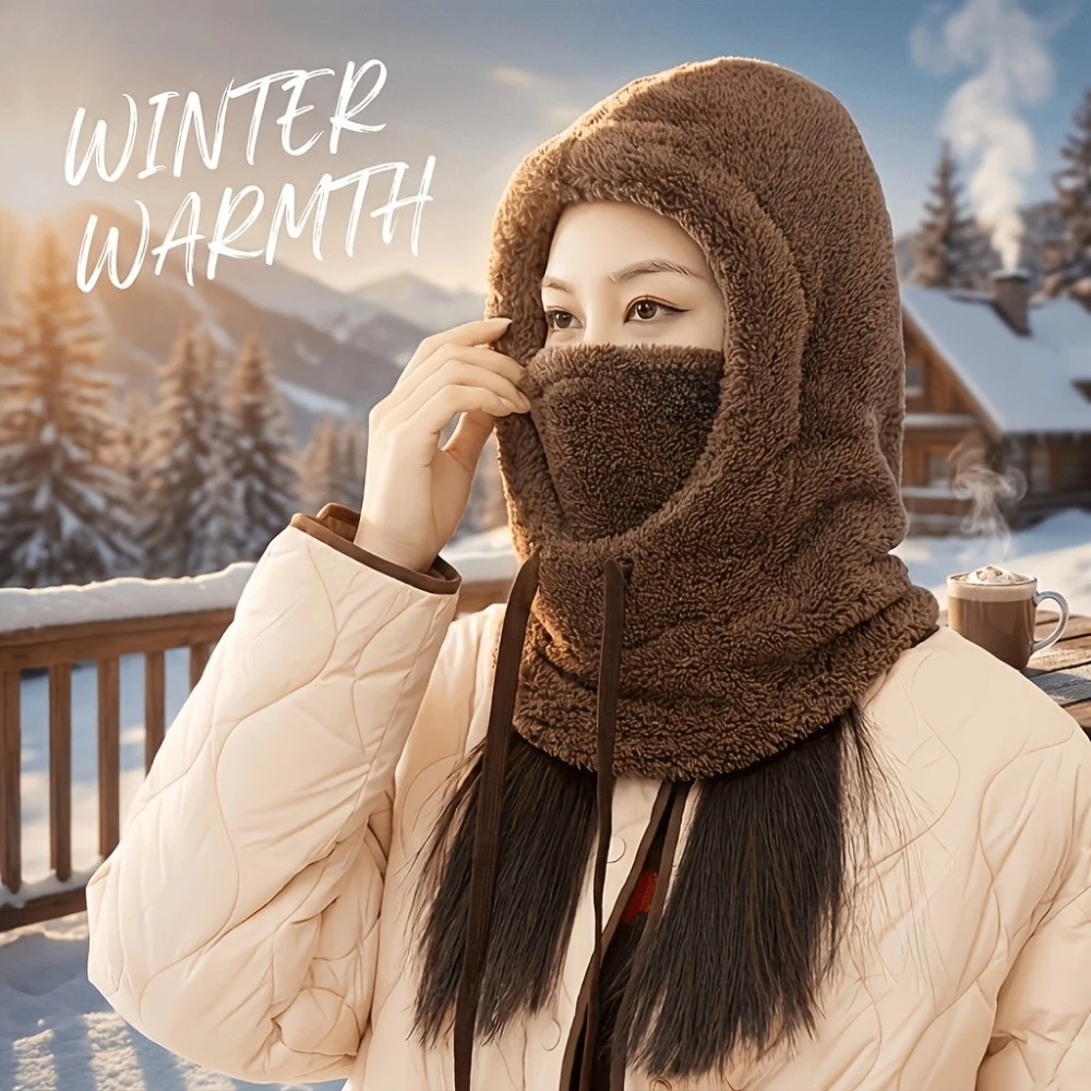 Unisex Winter Balaclava Hat Warm Fleece-Lined Outdoor Cap Lightweight and Cozy for Riding Skiing and Sport NEW