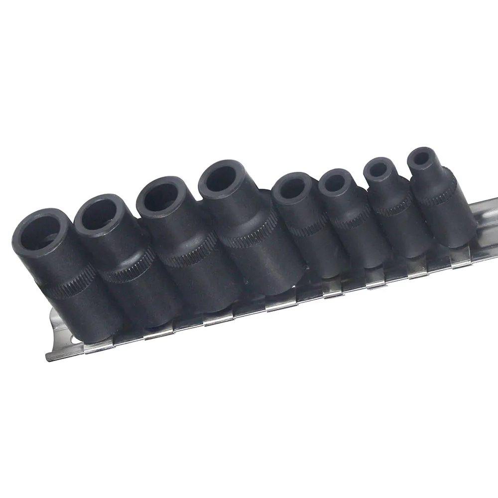 8-częściowy zestaw nasadek do gwintowników łączących 1/4 "D i 3/8" D do gwintowników napędowych od 1,5 mm do 12 mm
