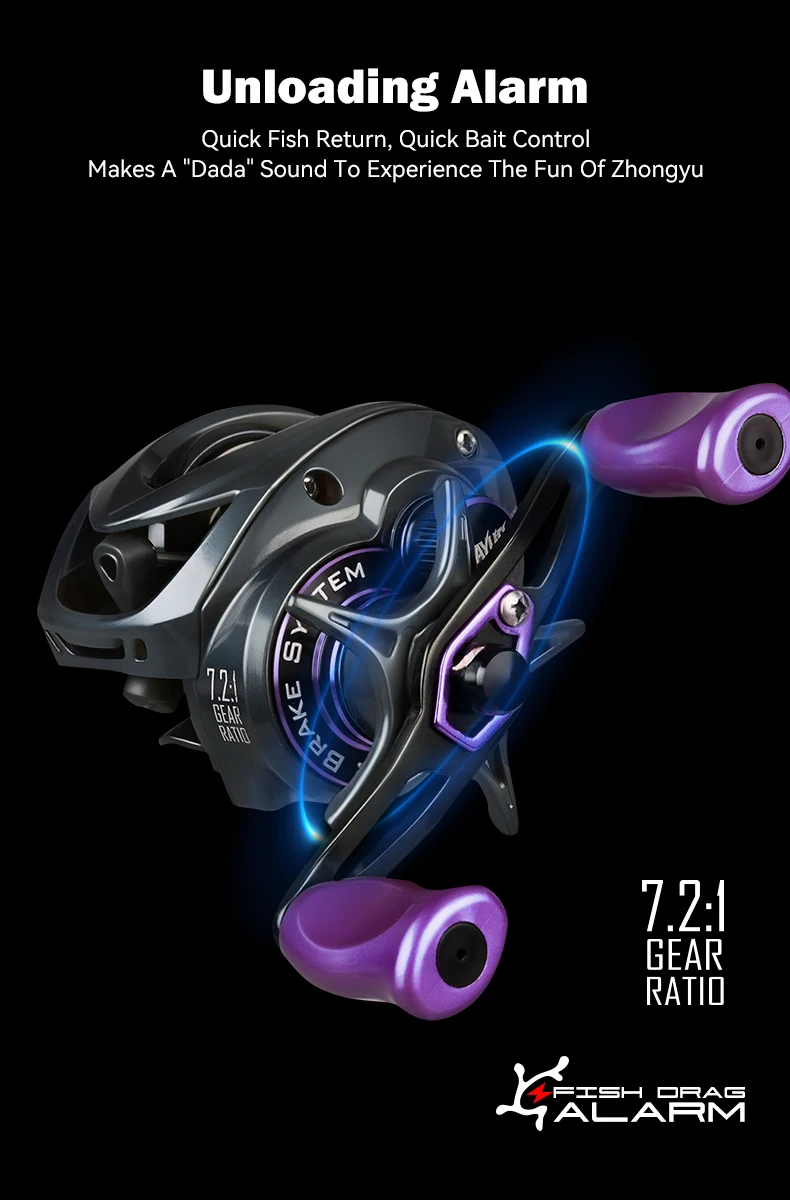 Leydun SEAYUR DC Angelrolle, digitale Steuerung, Weitwurf, 7,2:1 6+1BB, maximale Zugkraft, 4,5 kg, Frischsalzwasserrolle, Baitcasting-Angelspule – Detail 7